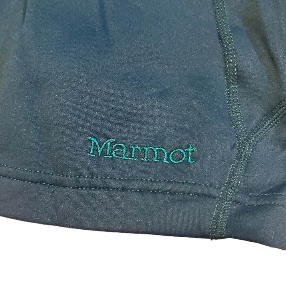 Marmot Nylon/Elastane 1/2 Zip Teal Fleece Lined Pullover Sz M - Picture 7 of 11